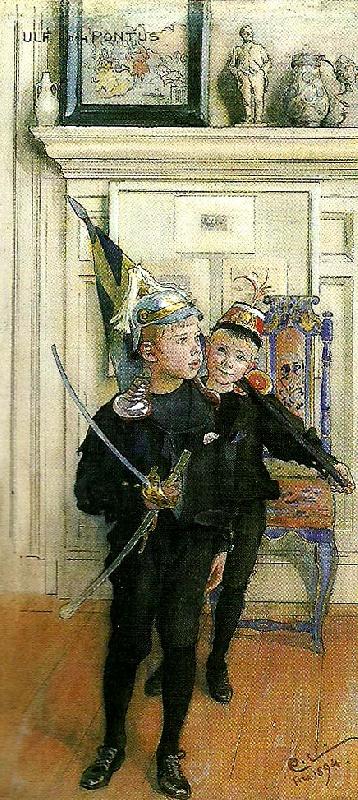 Carl Larsson uif och pontus oil painting image